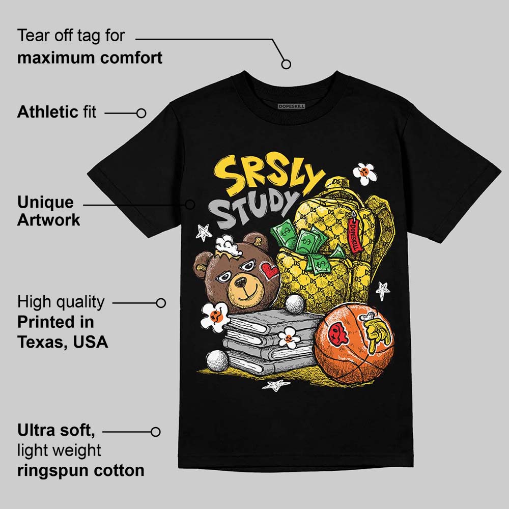 Black Tour Yellow AJ 4 Thunder DopeSkill T-Shirt SRSLY Study Graphic