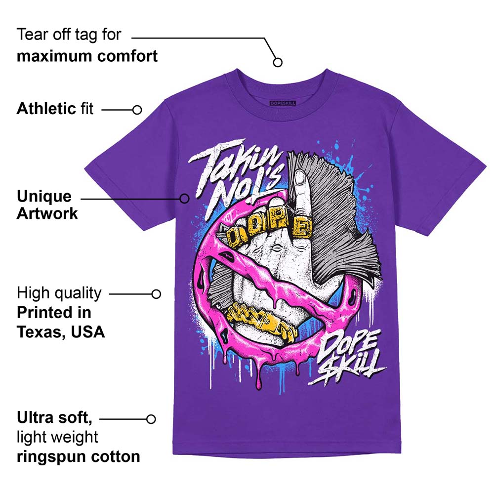Dunk Purple Championship Court White DopeSkill Purple T-shirt Takin No L's Graphic