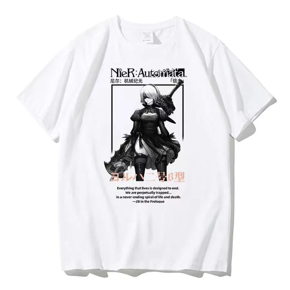 NieR:Automata YoRHa No.2 Type B 2b Anime Shirt Style001