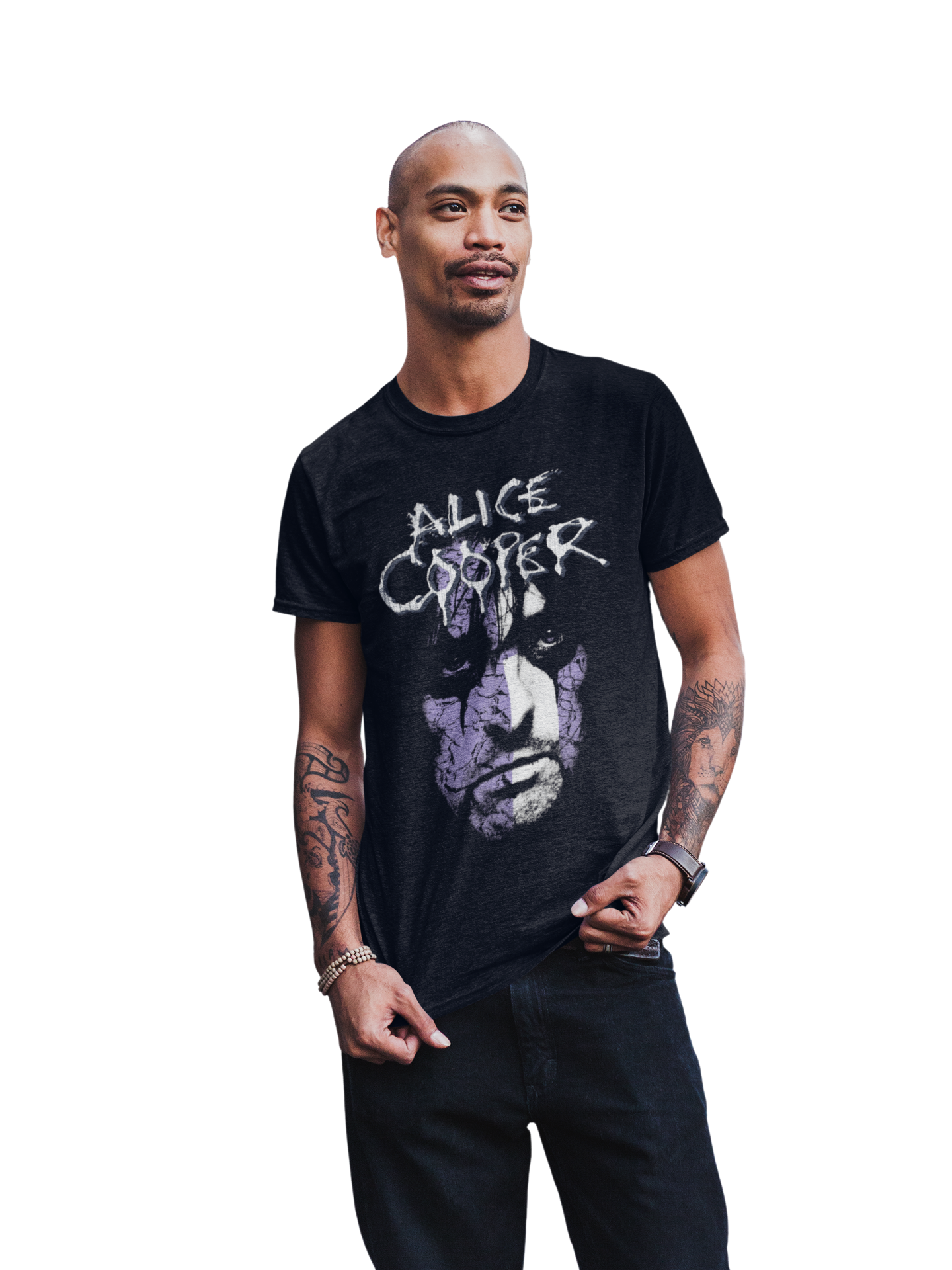 Alice Cooper Early 2000s Vintage Jumbo Print T Shirt Black