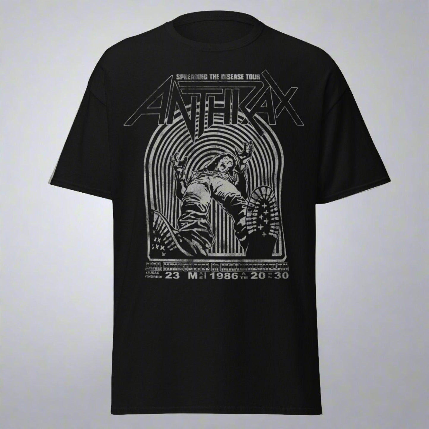 Anthrax 1986 Tour Jumbo Print T Shirt