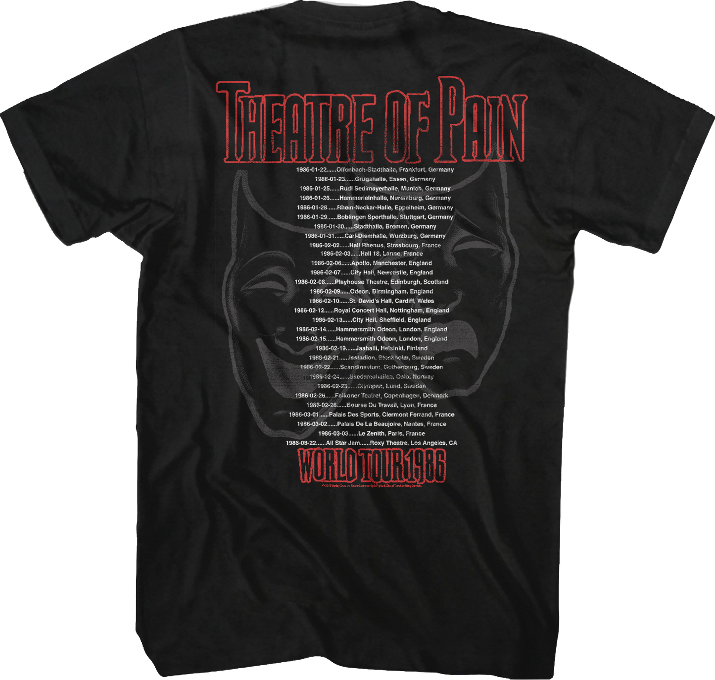 Theatre of Pain World Tour Motley Crue T-Shirt