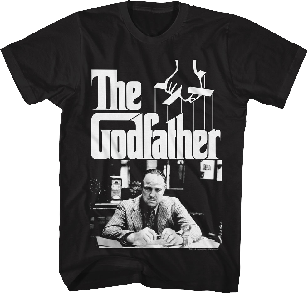 Vito Corleone Black And White Photo Godfather T-Shirt