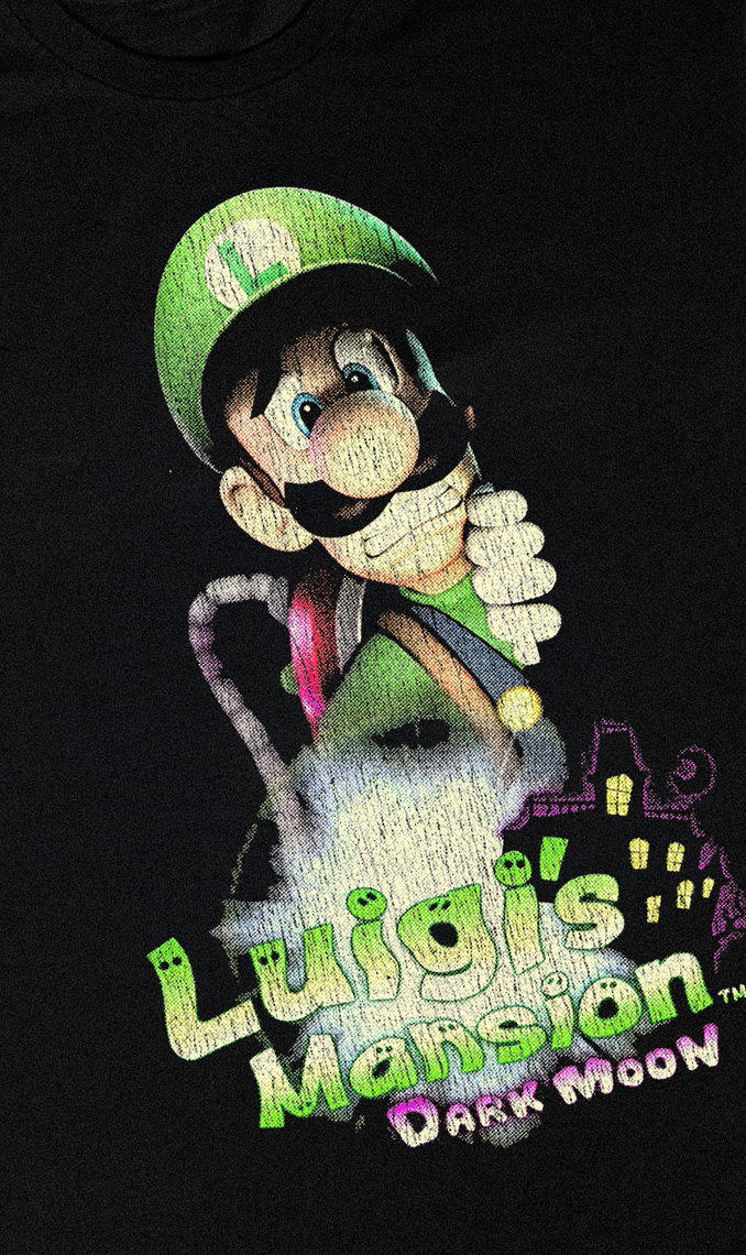 '15 LUIGI'S MANSION: DARK MOON BLACK T-SHIRT
