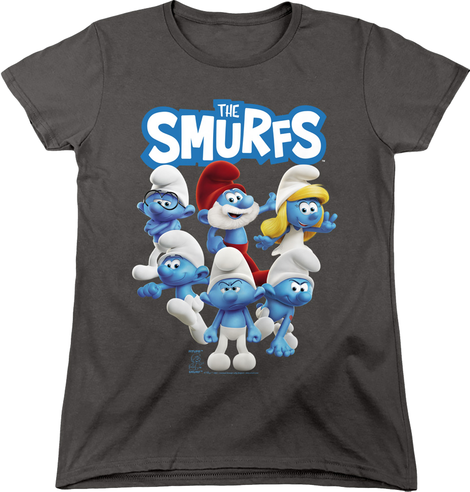 Womens Group Photo Smurfs Shirt