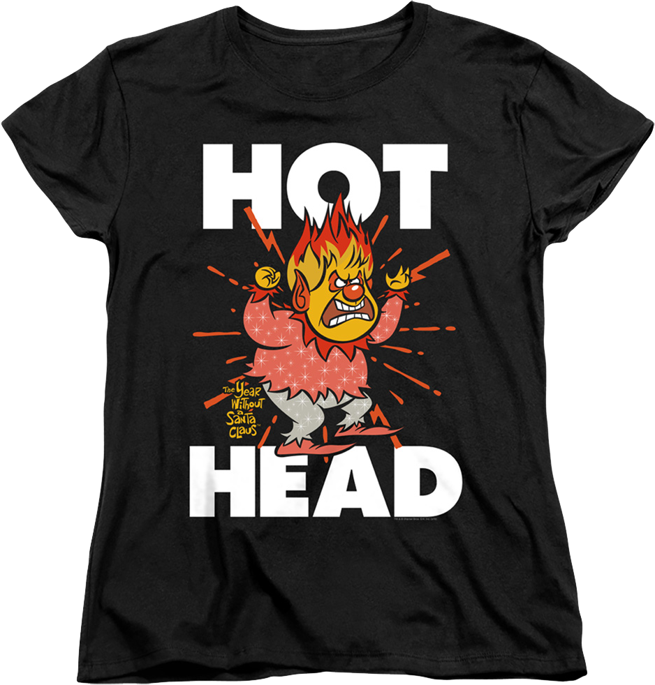 Womens Heat Miser Hot Head The Year Without A Santa Claus Shirt