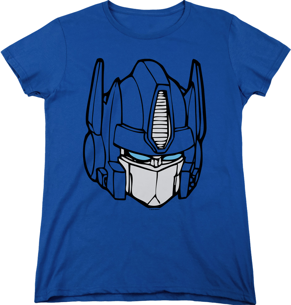 Womens Optimus Prime Head Shot Transformers Shirt