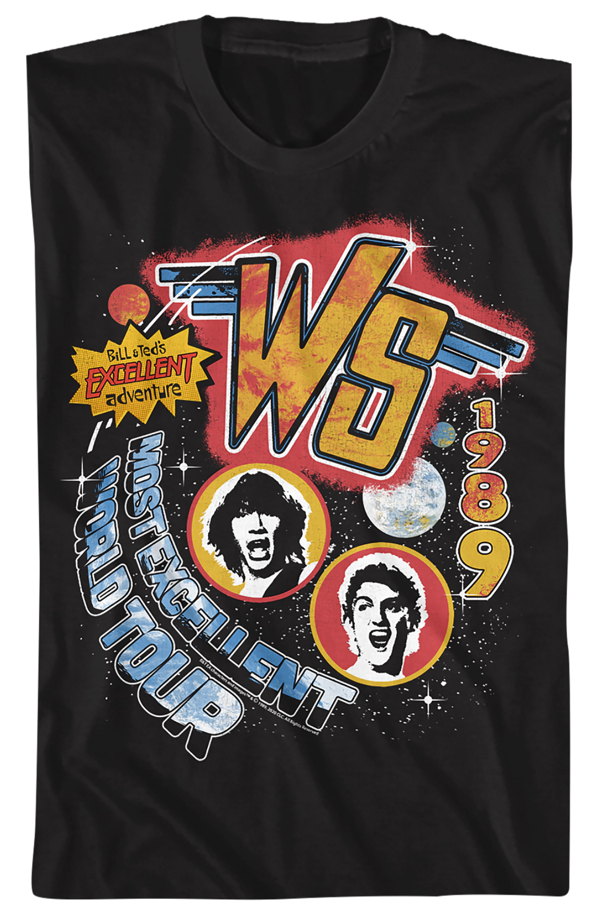 Wyld Stallyns 1989 Most Excellent World Tour Bill and Ted T-Shirt