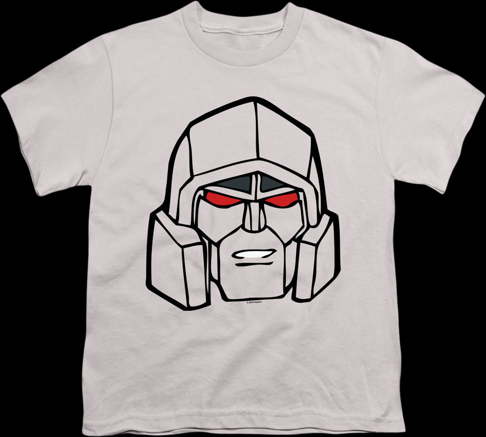Youth Megatron Head Shot Transformers Shirt