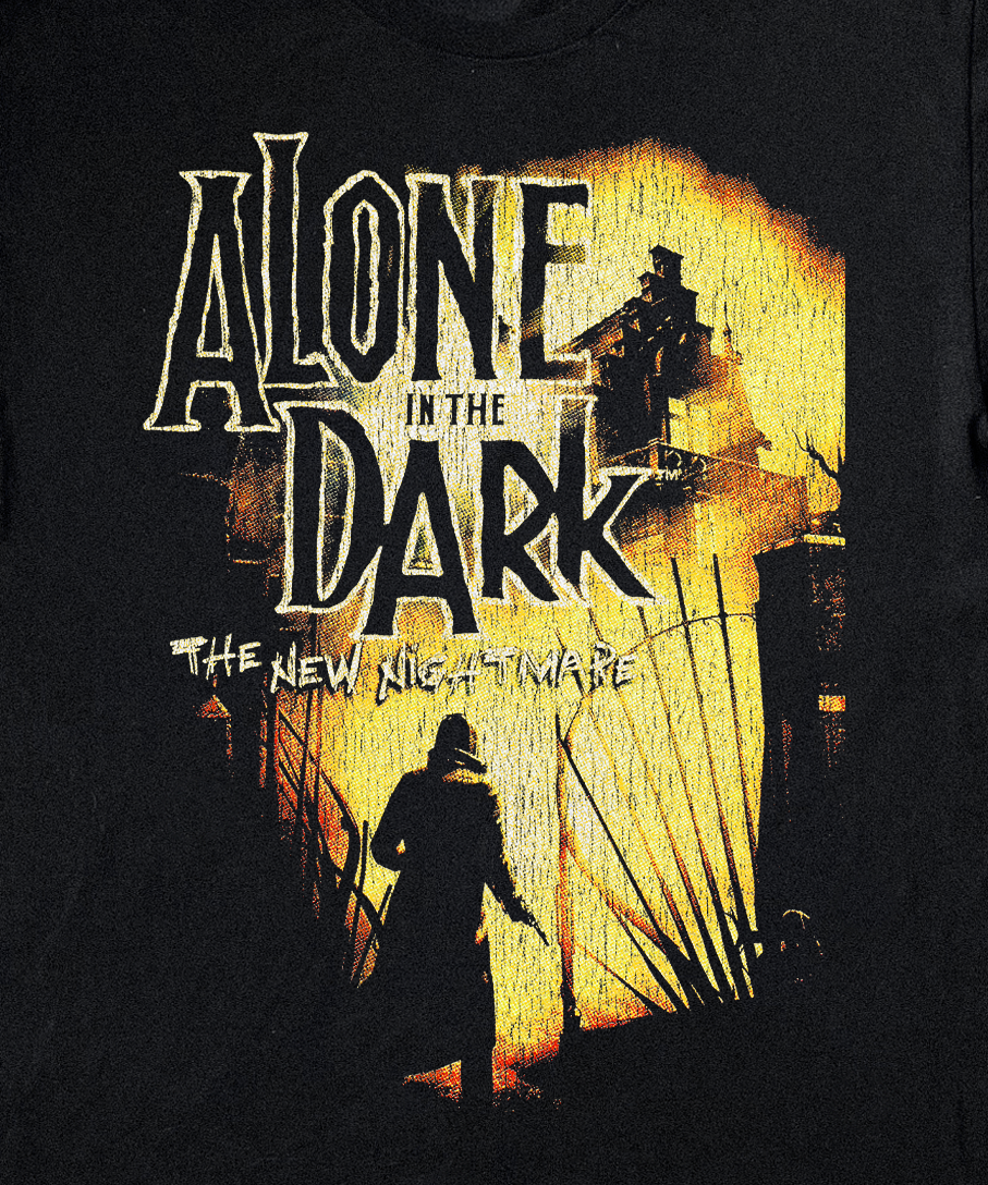 '01 ALONE IN THE DARK THE NEW NIGHTMARE PS1 BLACK T-SHIRT