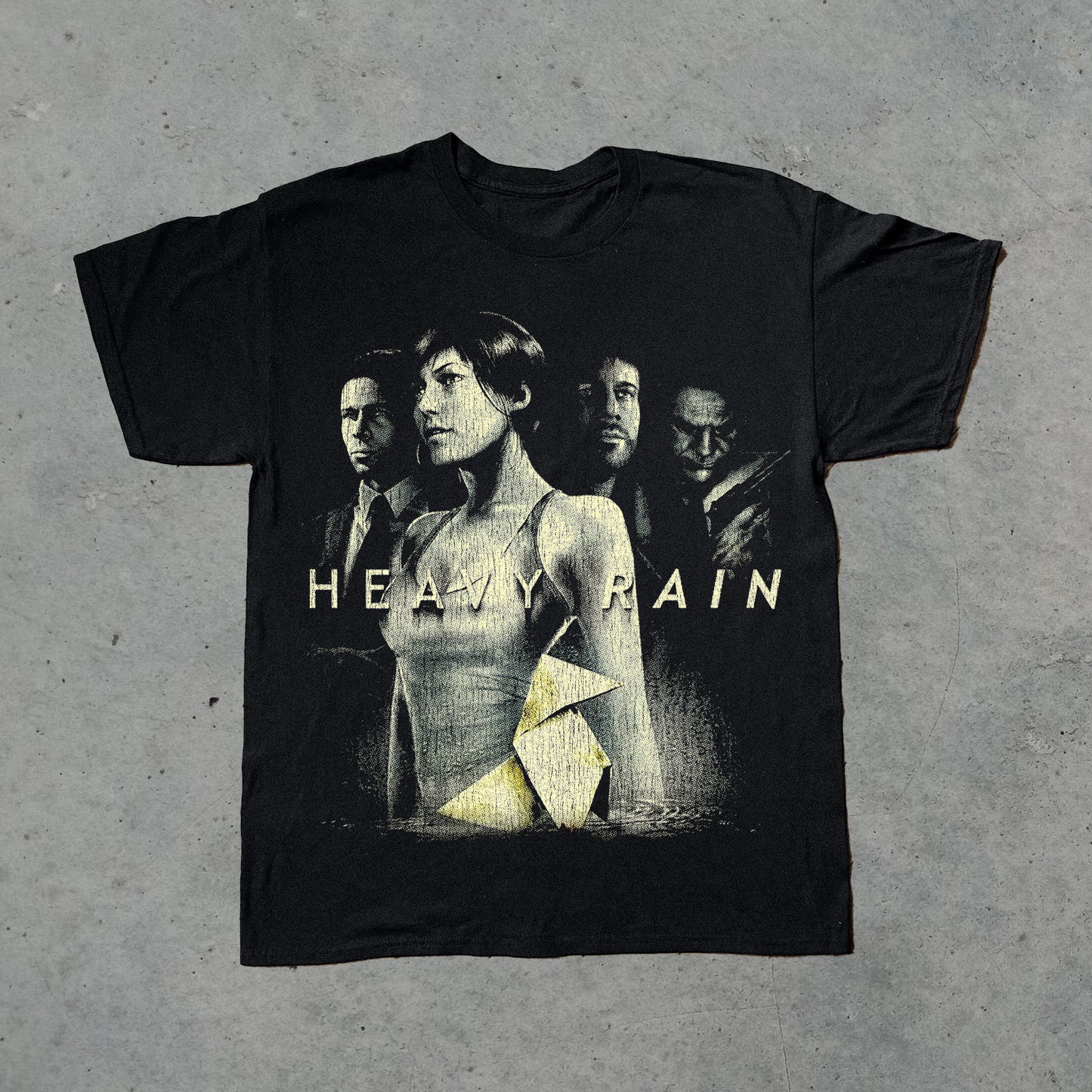 '10 HEAVY RAIN PS3 PROMO BLACK T-SHIRT