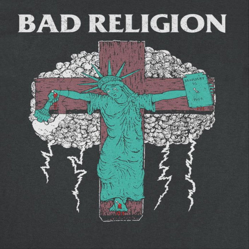 Bad Religion Liberty 91 Tour Back Mens T Shirt Black