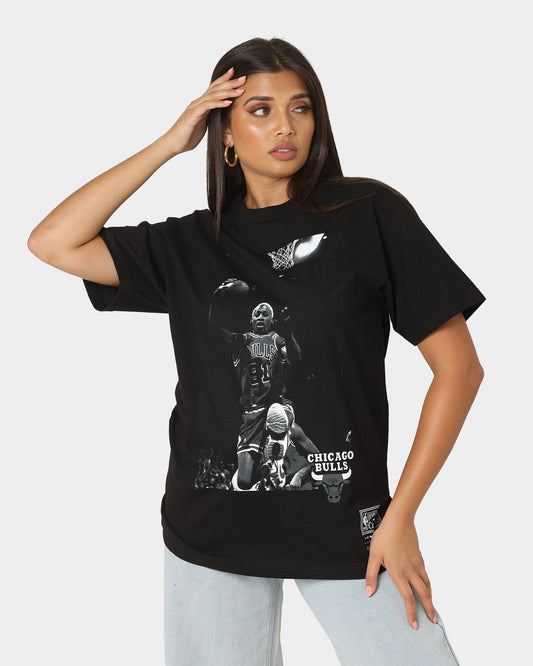 Mitchell & Ness Chicago Bulls Dennis Rodman Photo Real Vintage T-Shirt Vintage Black Style001