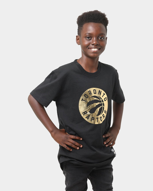 NBA Kids' Toronto Raptors Gold Foil Team Logo T-Shirt Black