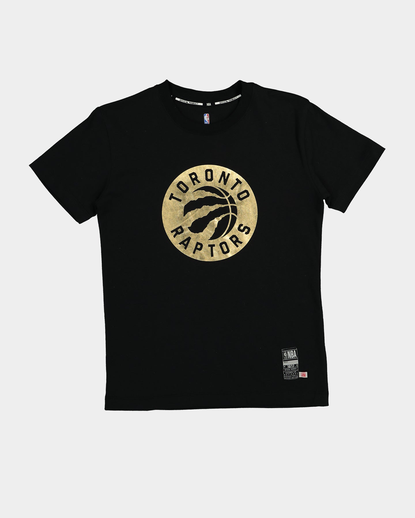 NBA Kids' Toronto Raptors Gold Foil Team Logo T-Shirt Black