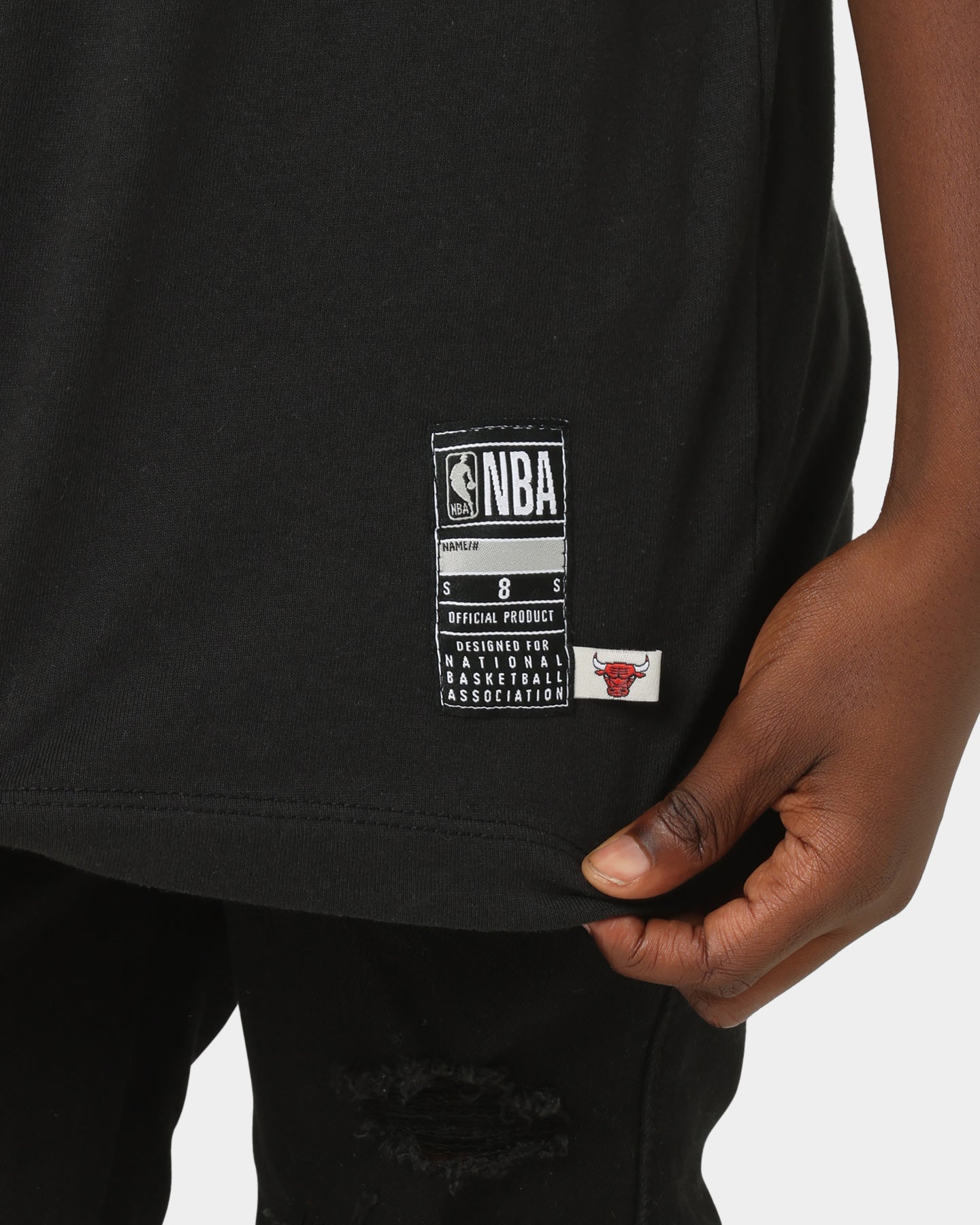 NBA Kids' Chicago Bulls Platinum Foil Team Logo T-Shirt Black