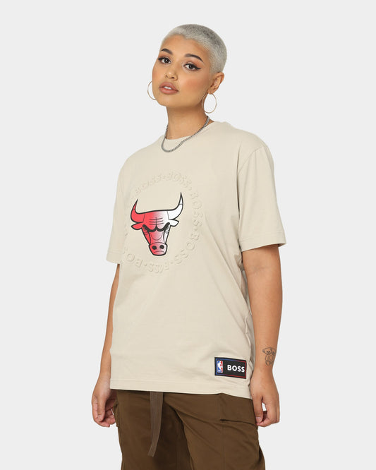 Hugo Boss Hugo Boss X NBA Basic Chicago Bulls Short Sleeve T-Shirt Light Beige Style001