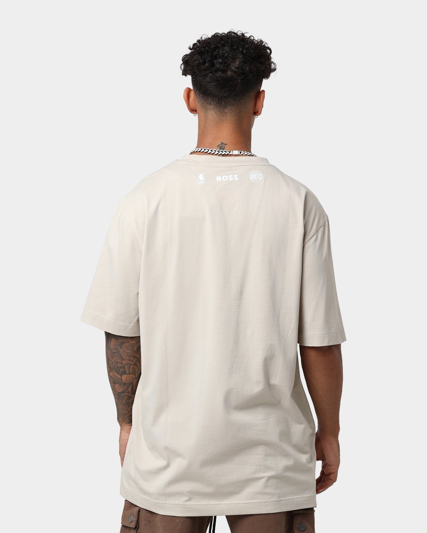 Hugo Boss Hugo Boss X NBA Basic New York Knicks Short Sleeve T-Shirt Light Beige