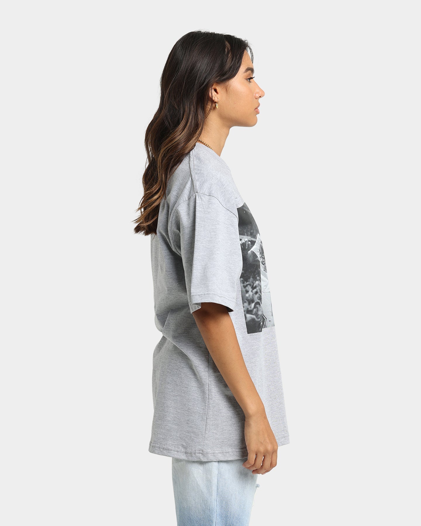 Mitchell & Ness Chicago Bulls Rodman Basketball Photo T-Shirt Grey Marle Style001