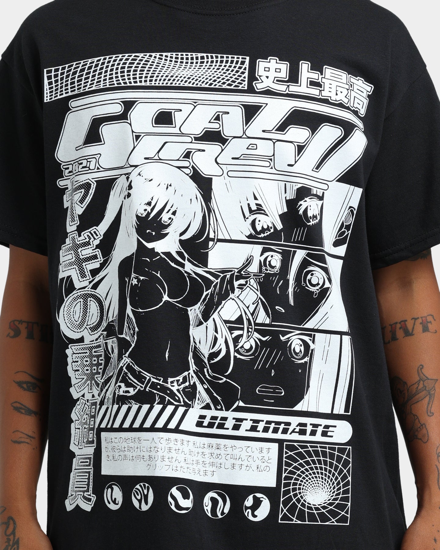 Goat Crew Original Anime Vintage T-Shirt Off Black