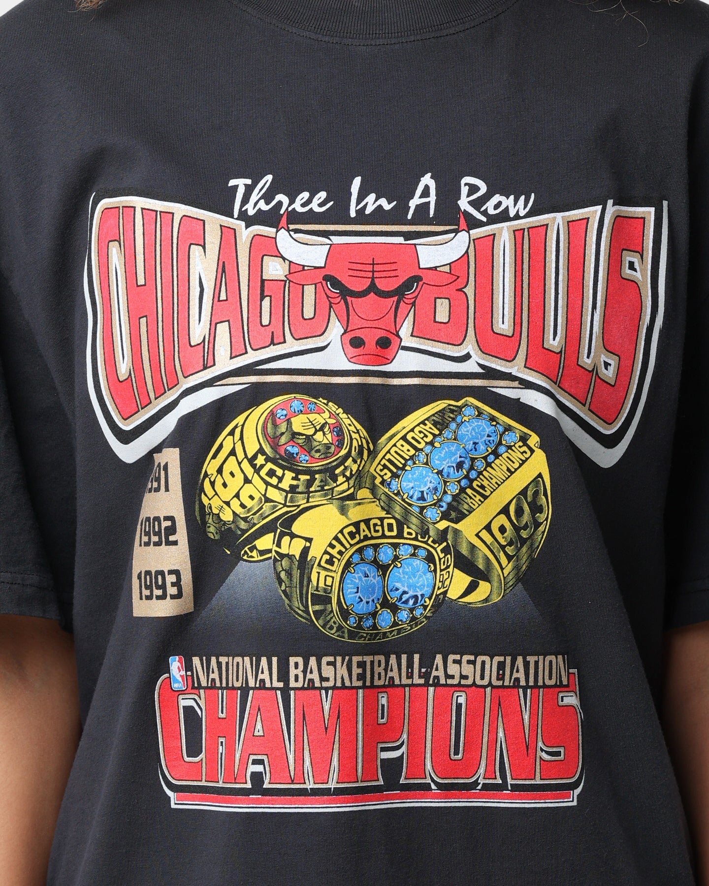 Mitchell & Ness Chicago Bulls Champion Tour T-Shirt Black Style001