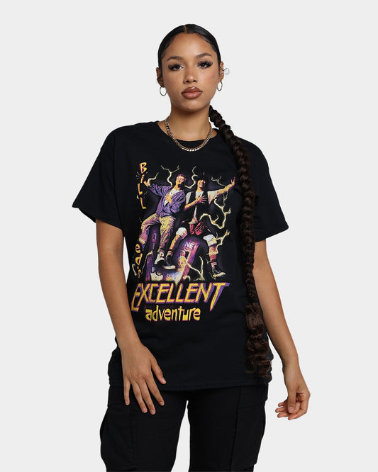 American Thrift X Bill & Ted Excellent Adventure T-Shirt Black Style001