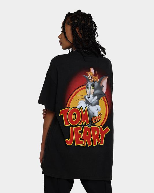 American Thrift X Tom and Jerry Vintage T-Shirt Black Wash Style001
