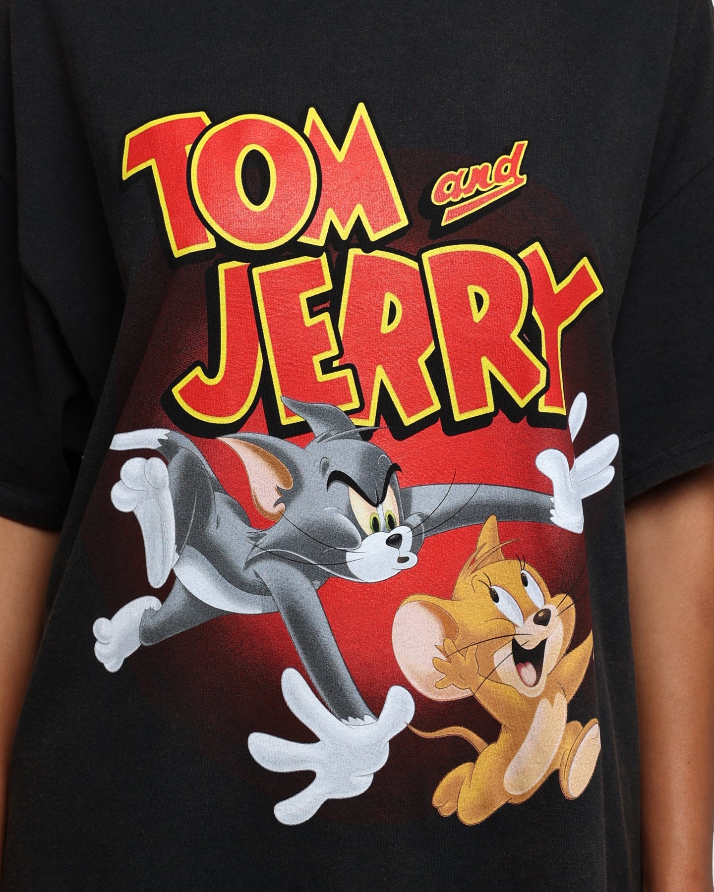 American Thrift X Tom and Jerry Vintage T-Shirt Black Wash Style001