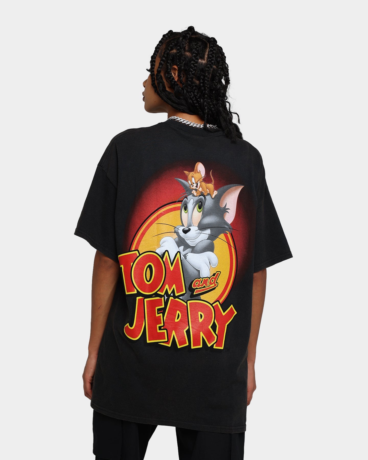 American Thrift X Tom and Jerry Vintage T-Shirt Black Wash Style001