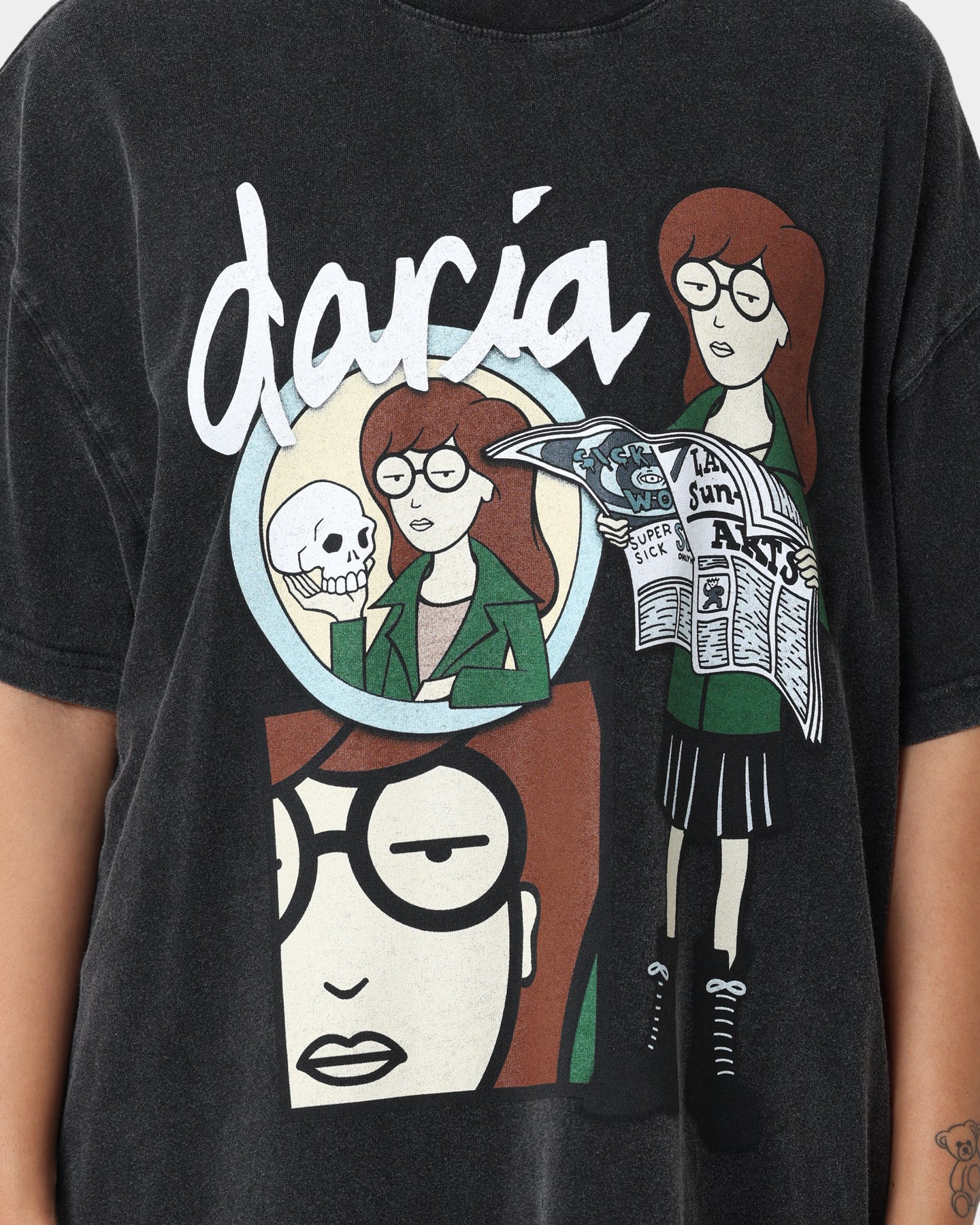 American Thrift X Daria Daria Premium Vintage T-Shirt Vintage Black Style001