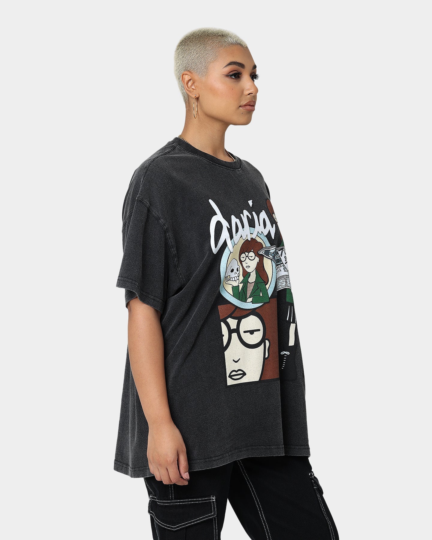 American Thrift X Daria Daria Premium Vintage T-Shirt Vintage Black Style001