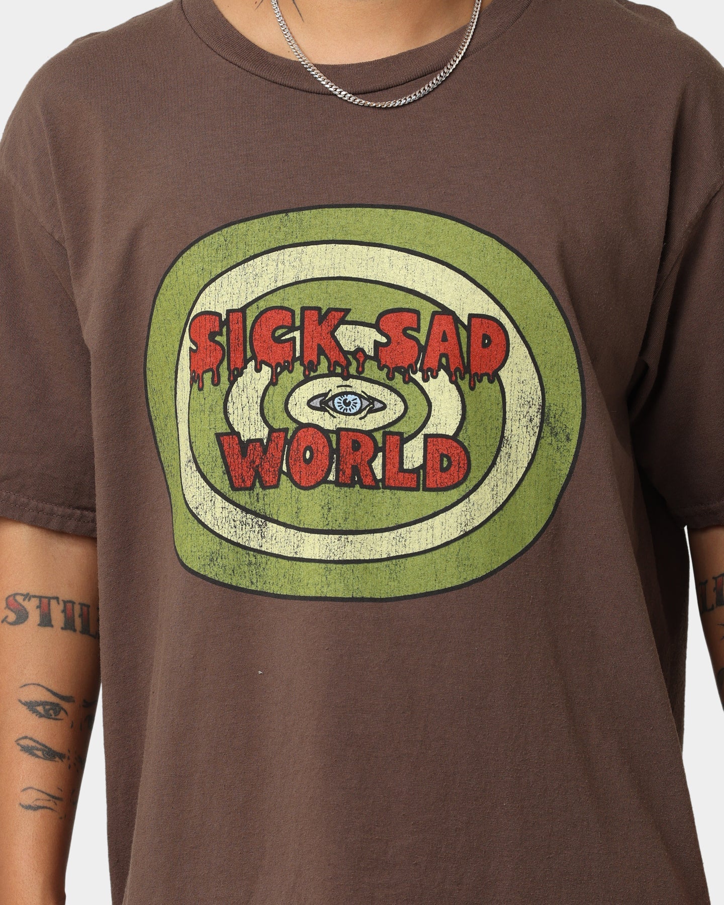 American Thrift X Daria Sick Sad World T-Shirt Brown