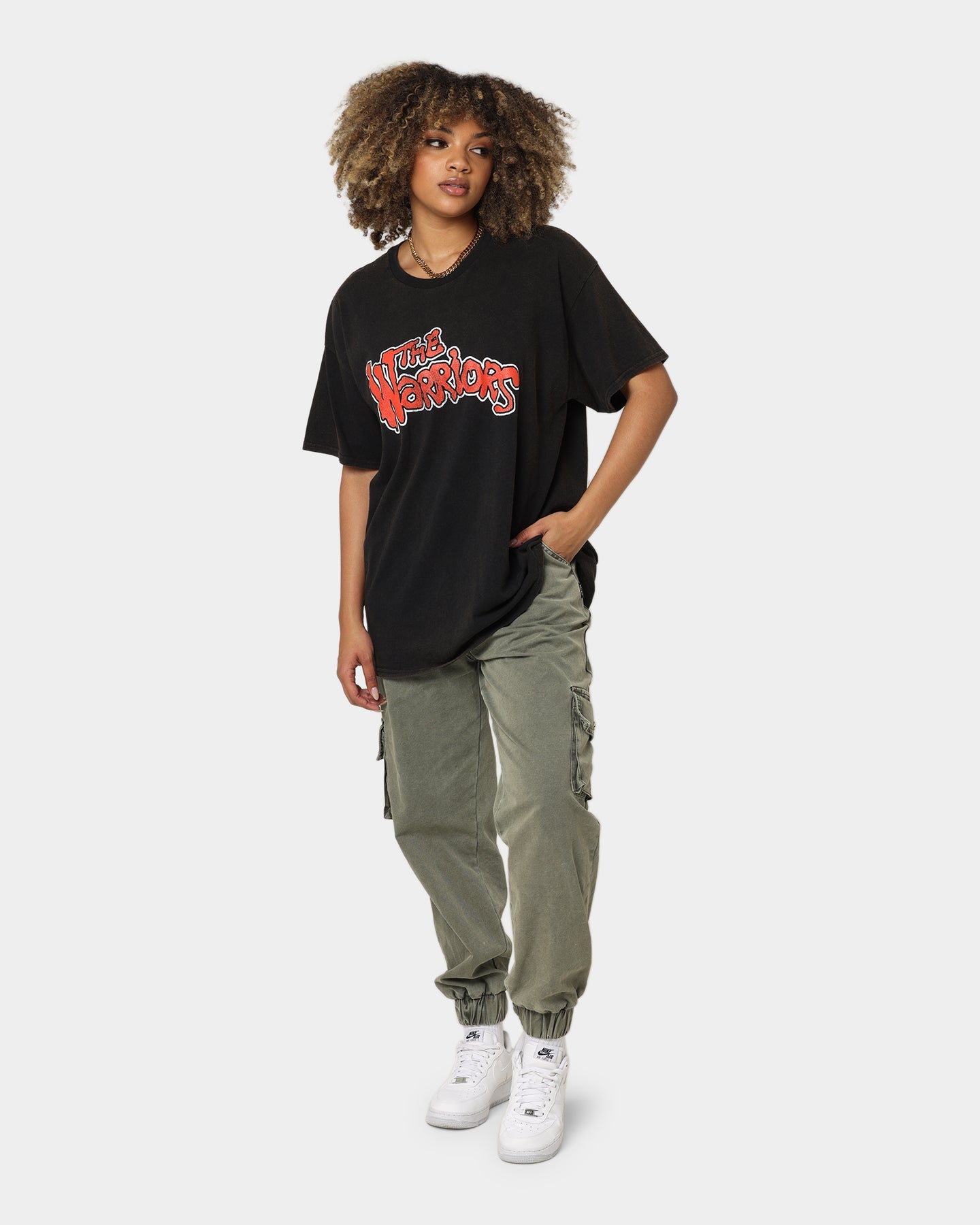American Thrift X The Warriors Gangs Vintage T-Shirt Black Wash Style001
