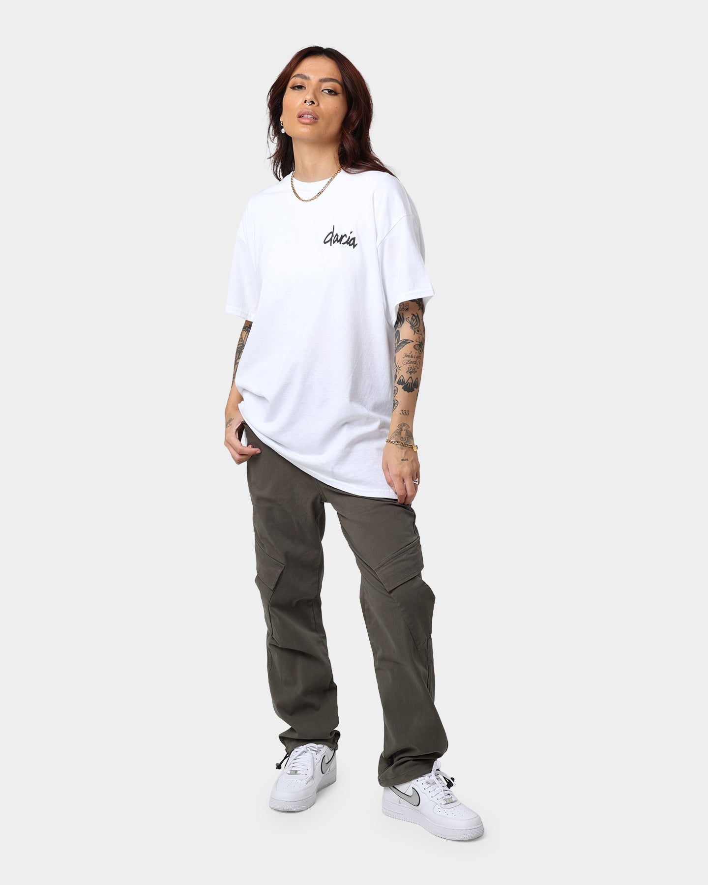 American Thrift X Daria Pocket T-Shirt White Style001