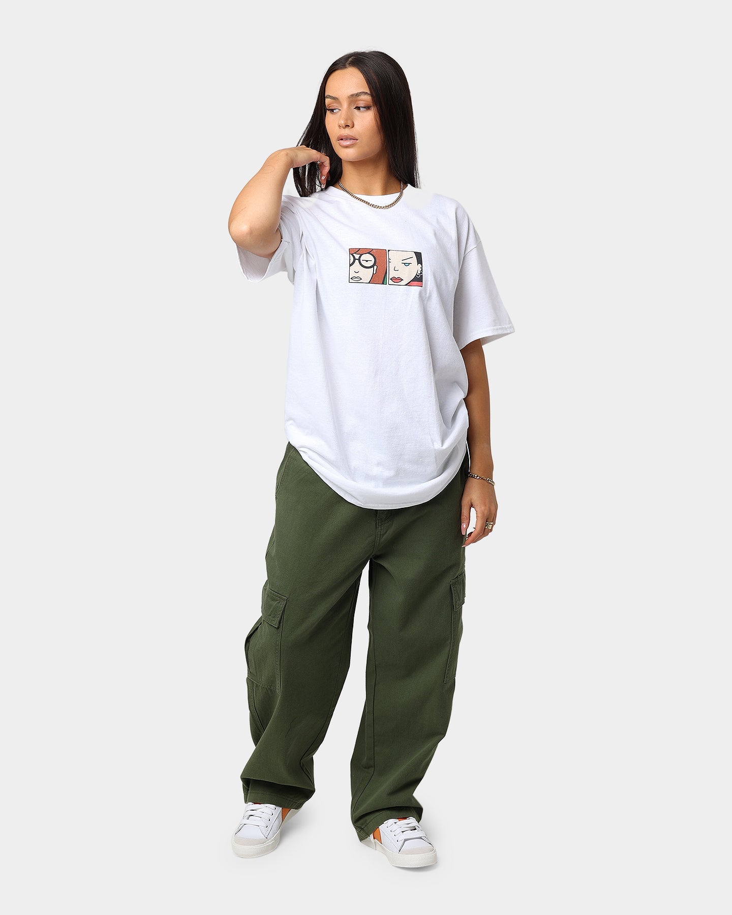 American Thrift X Daria The Girls T-Shirt White Style001