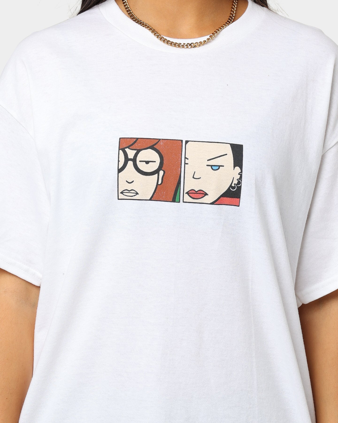 American Thrift X Daria The Girls T-Shirt White Style001