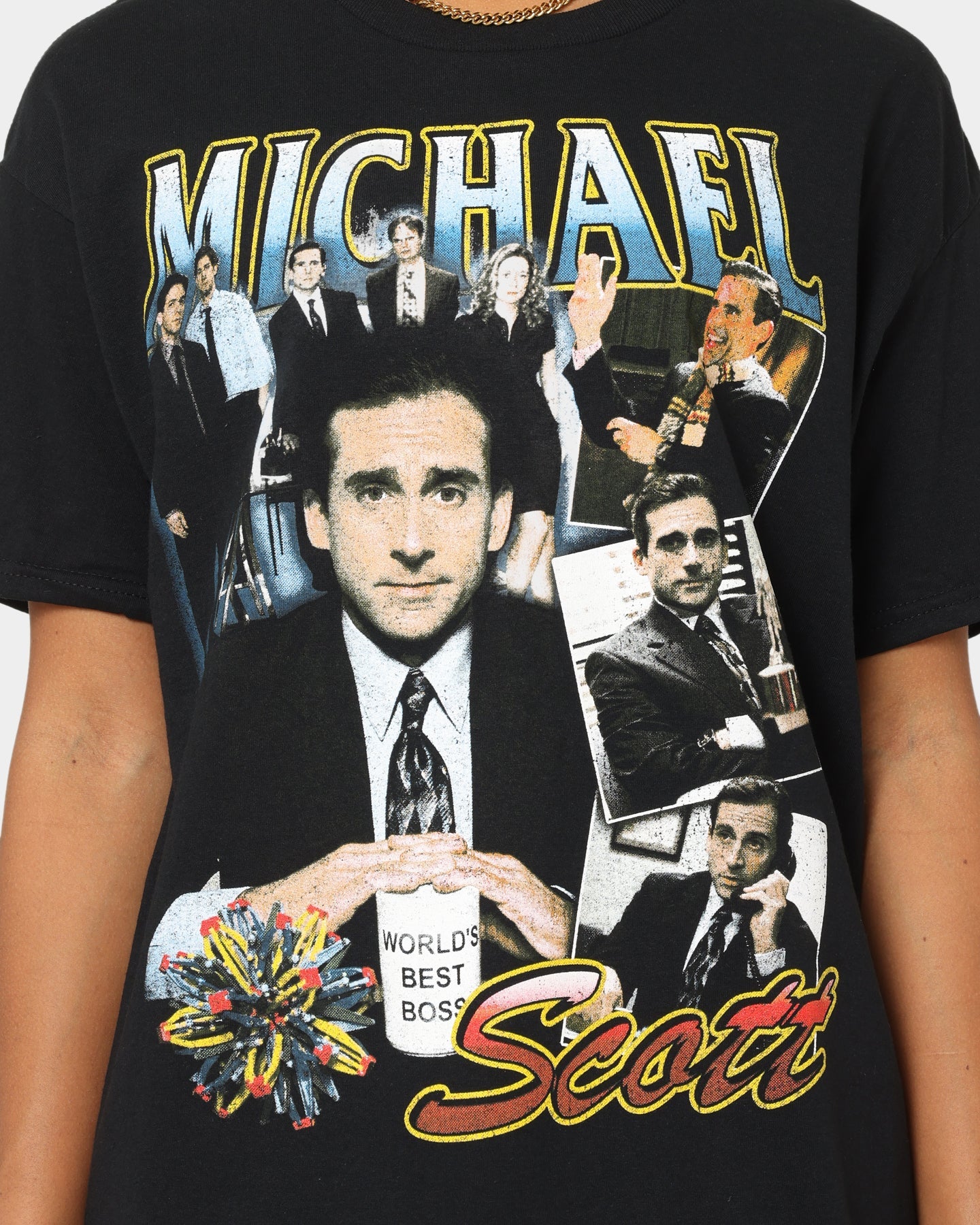 American Thrift X The Office Michael Scott Vintage T-Shirt Black Style001