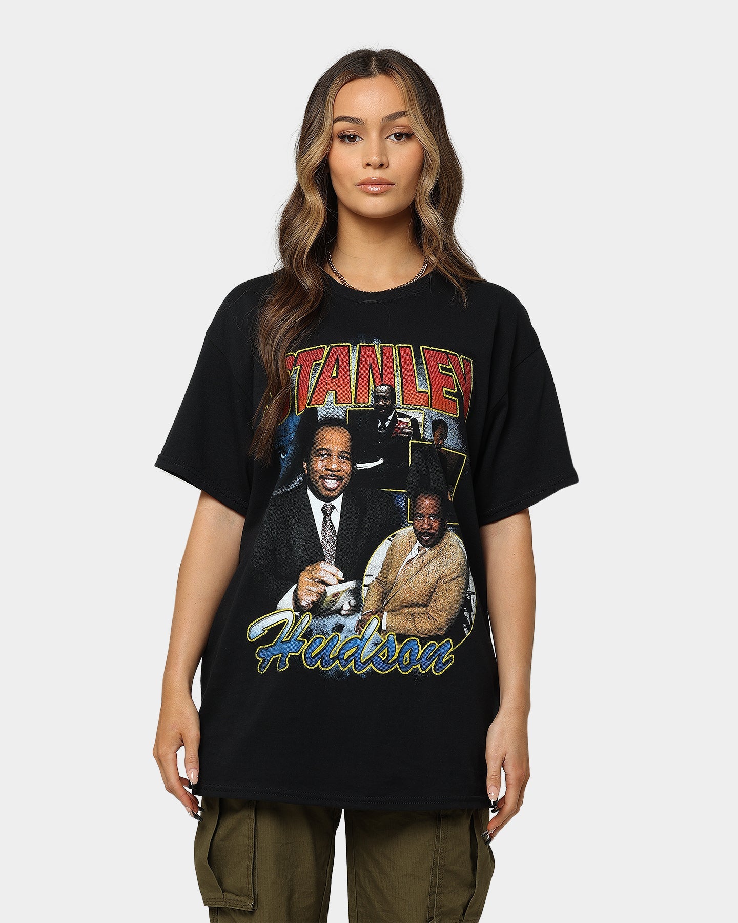 American Thrift X The Office Stanley Hudson Vintage T-Shirt Black Style001