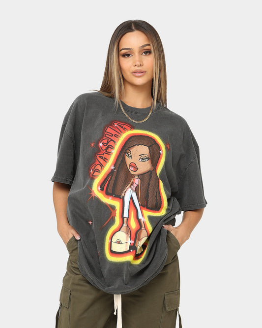 American Thrift X Bratz Sasha Heavyweight Vintage T-Shirt Black Wash Style001