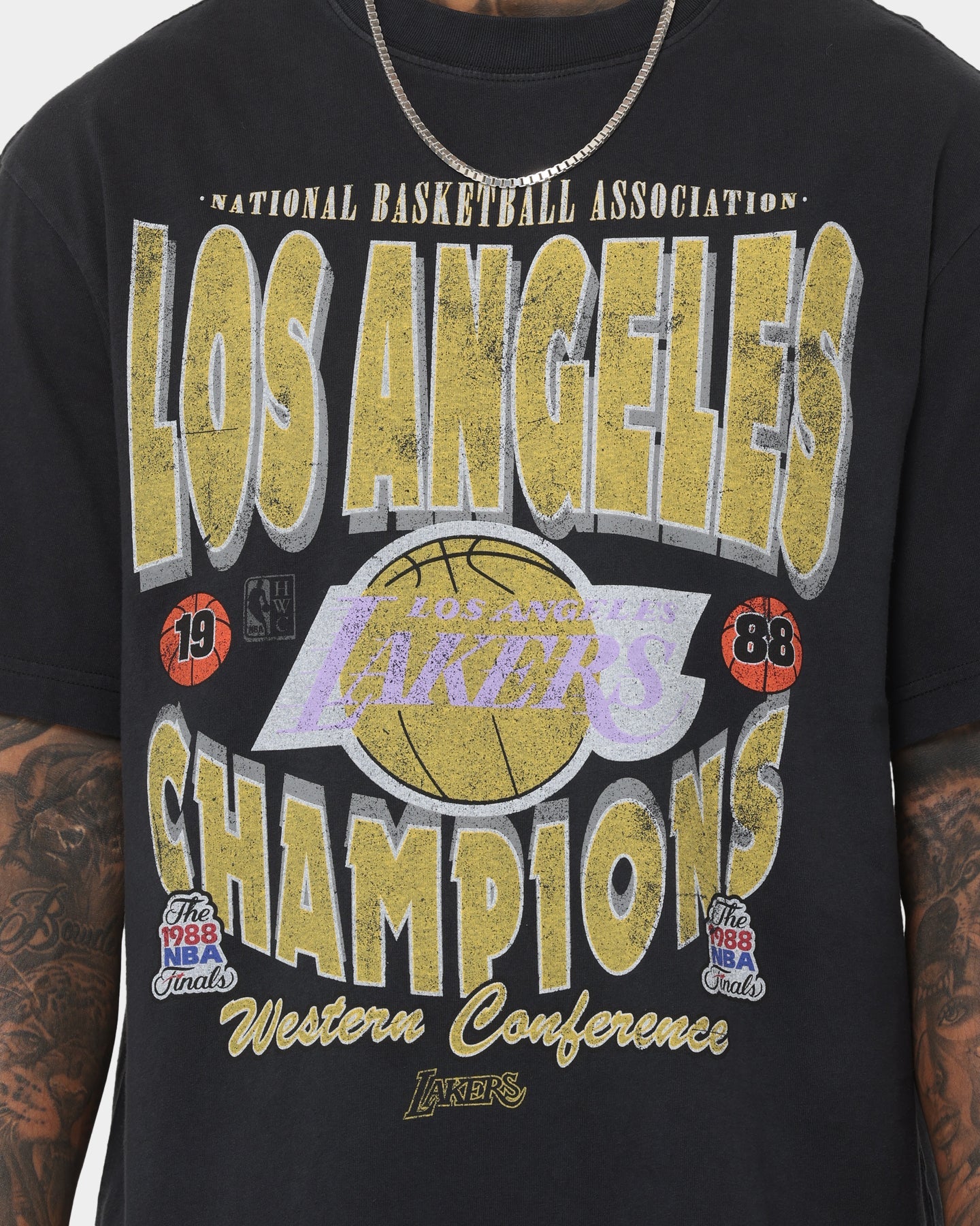 Mitchell & Ness Los Angeles Lakers Champions T-Shirt Faded Black
