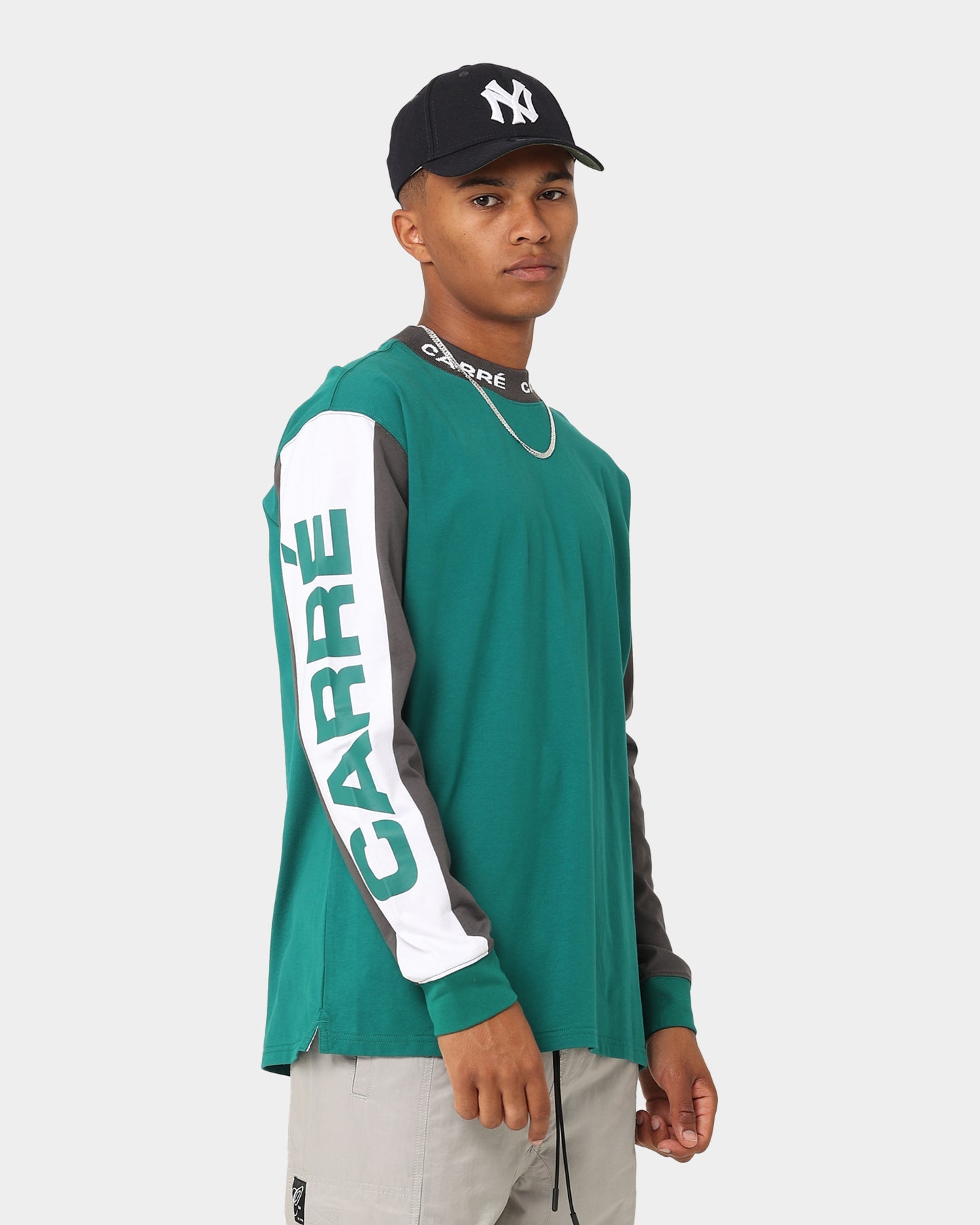 Carre Tournee Long Sleeve Panel T-Shirt Dark Teal