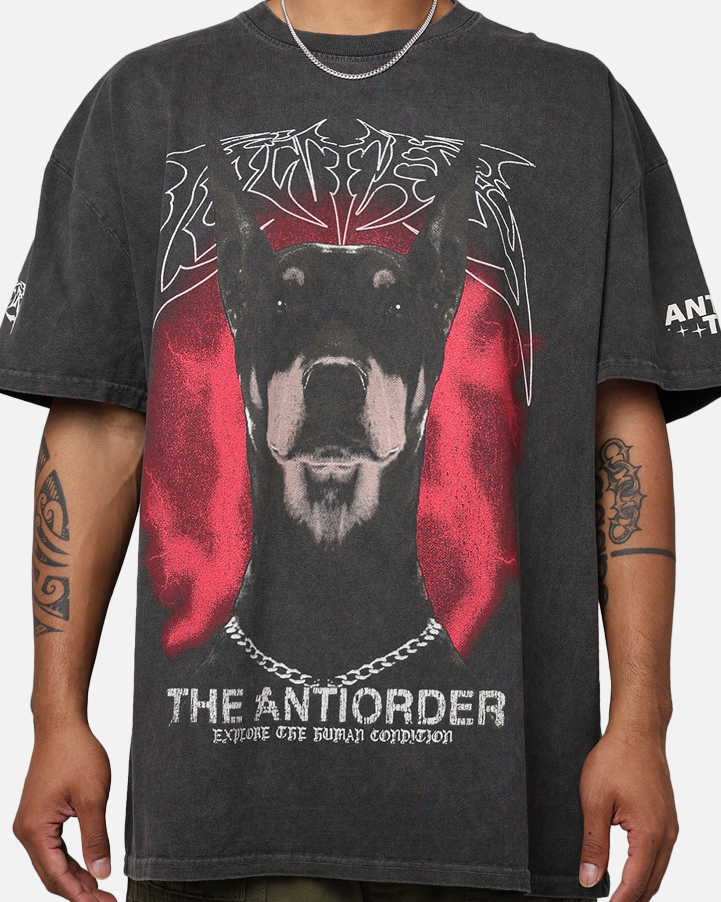 Loiter X The Anti Order Anti Tour Vintage T-Shirt Black Wash