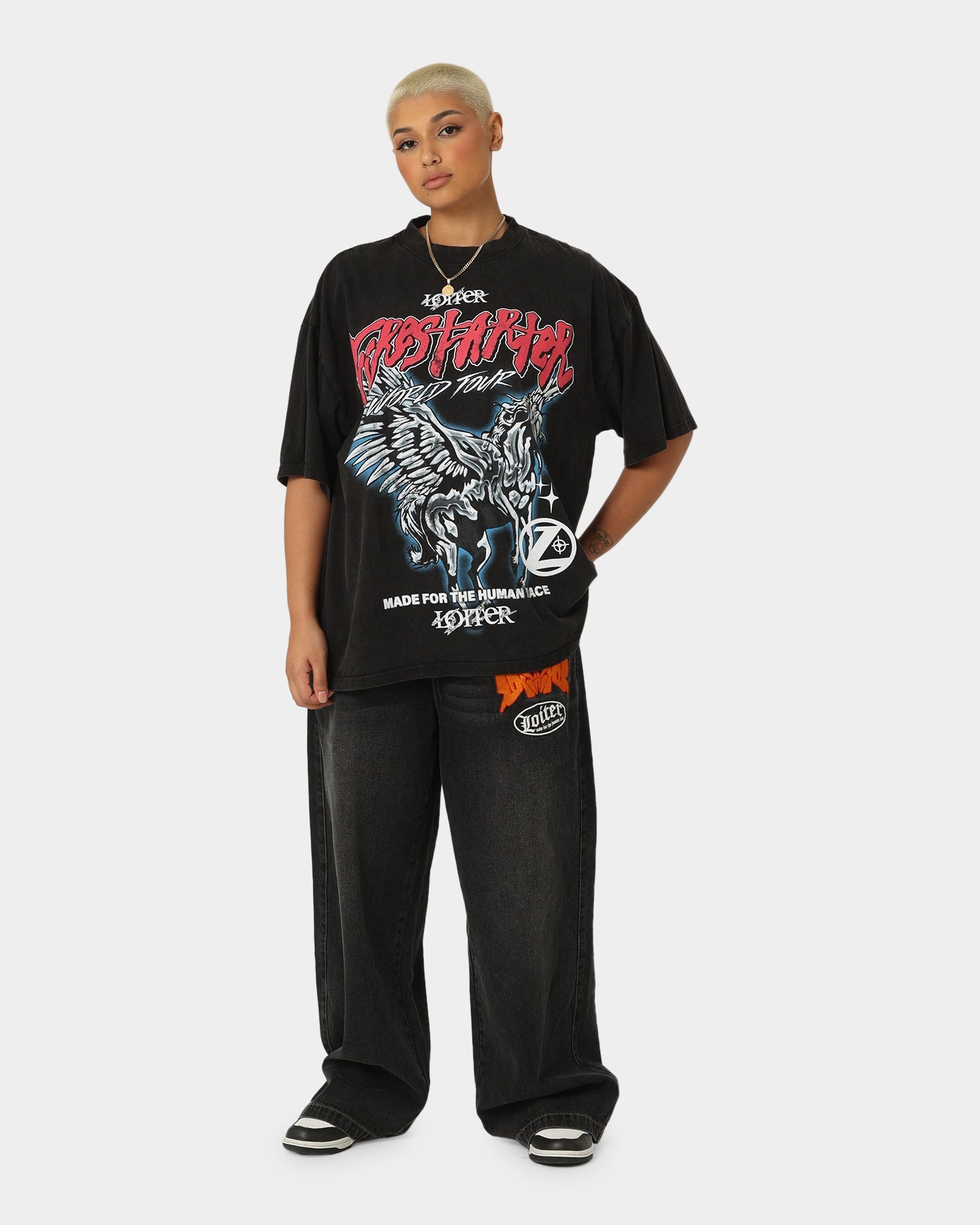 Loiter Firestarter Tour Vintage T-Shirt Vintage Black Style001