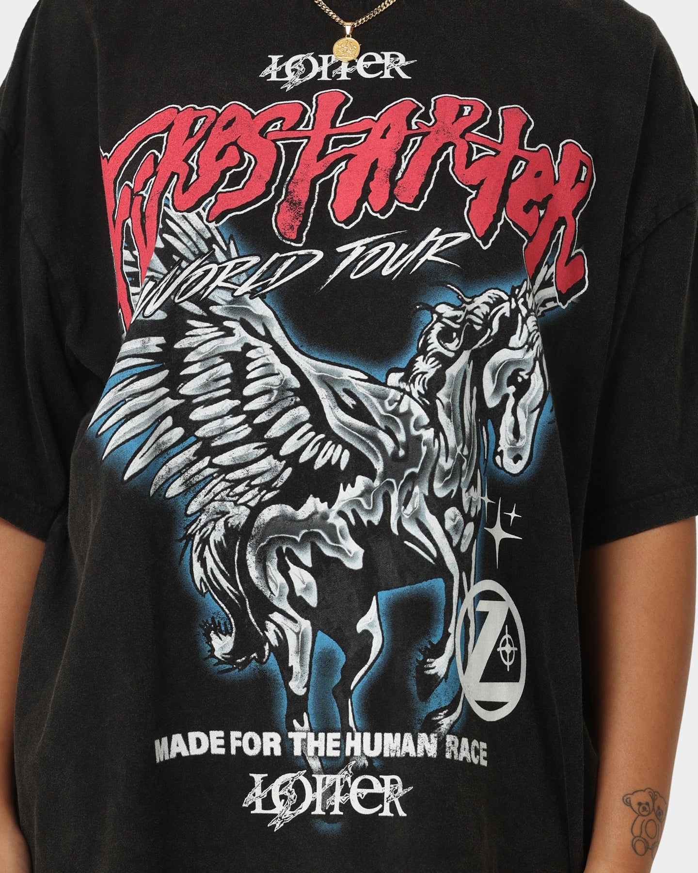 Loiter Firestarter Tour Vintage T-Shirt Vintage Black Style001