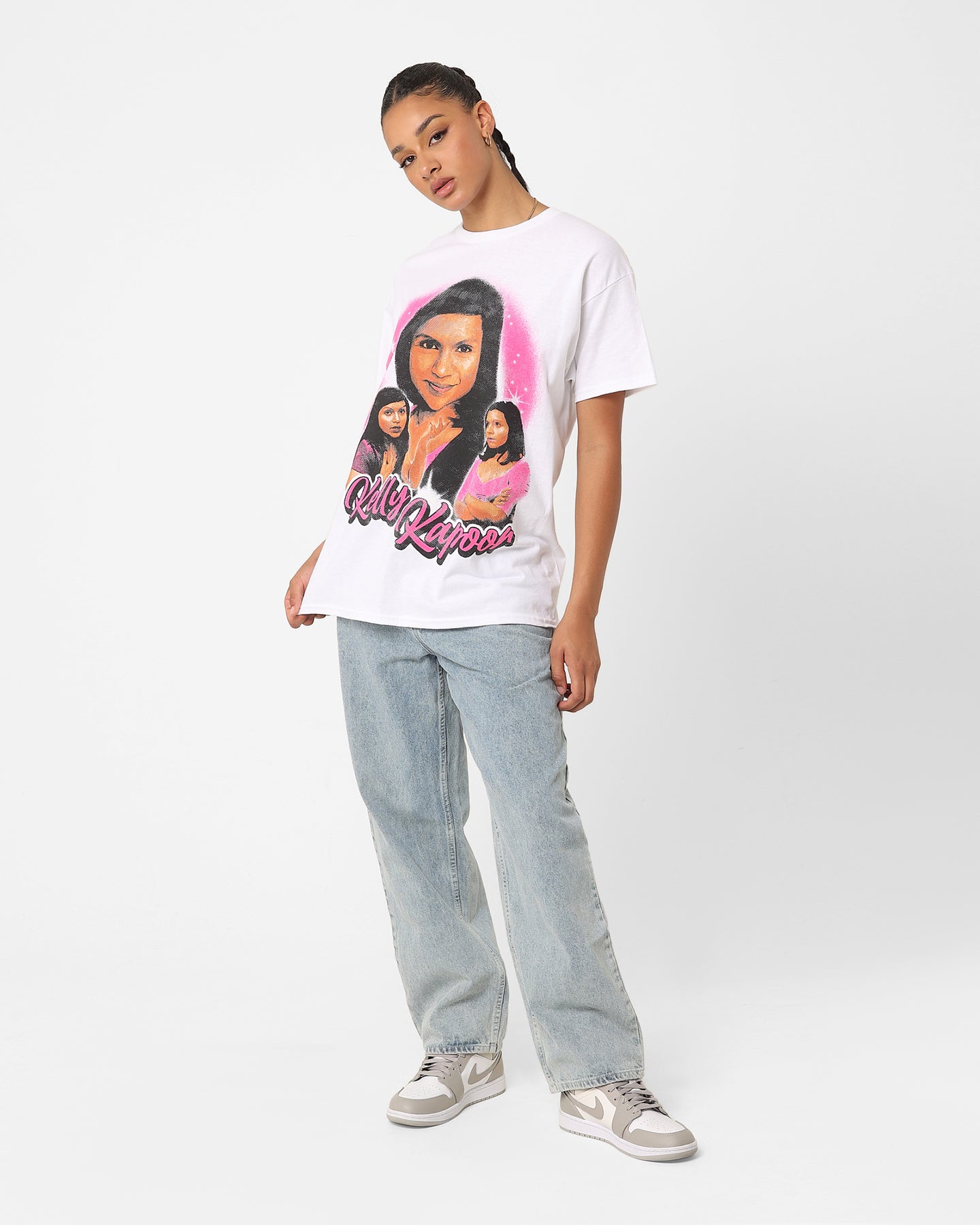 American Thrift X The Office Kelly Kapoor Vintage T-Shirt White Style001