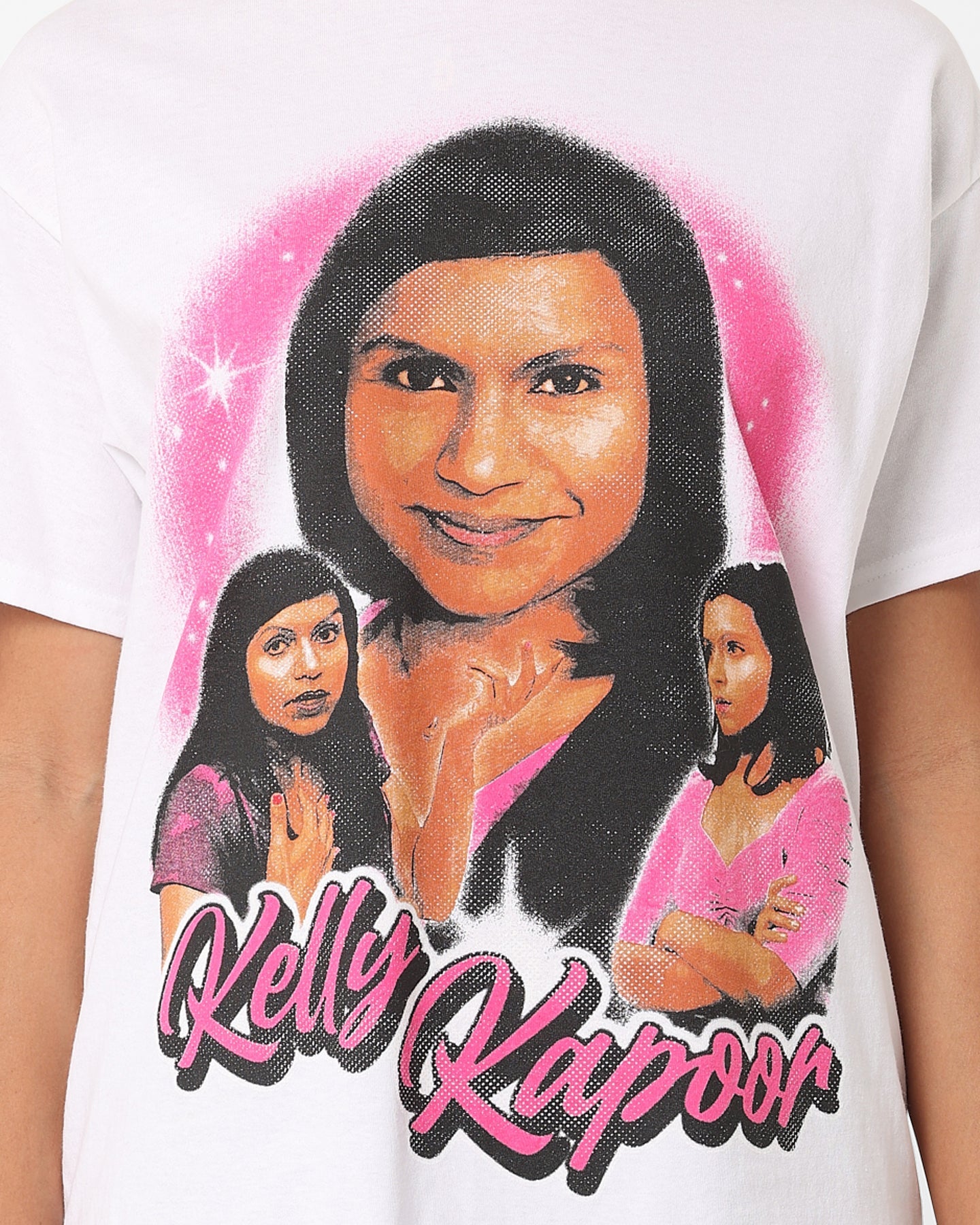 American Thrift X The Office Kelly Kapoor Vintage T-Shirt White Style001