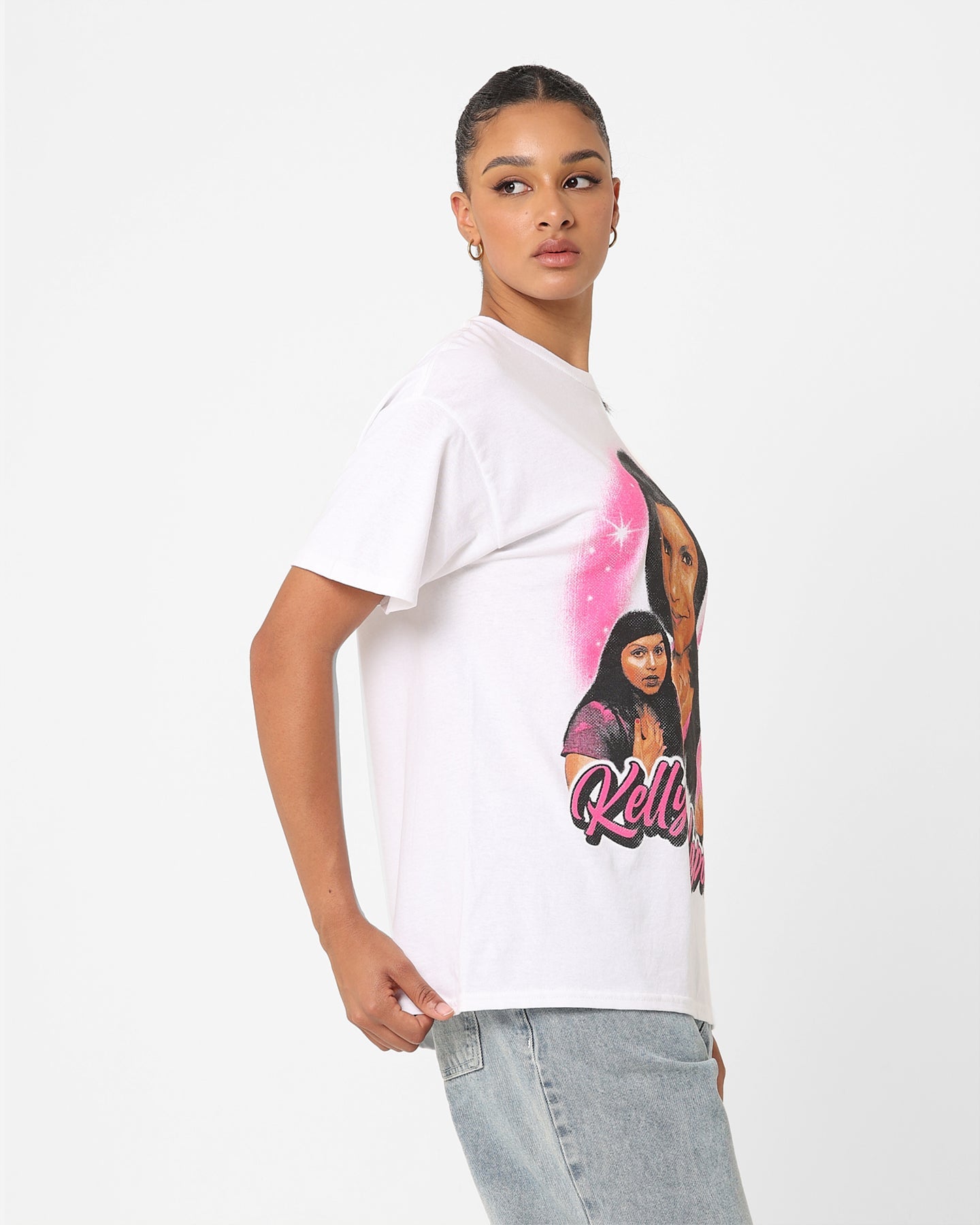 American Thrift X The Office Kelly Kapoor Vintage T-Shirt White Style001
