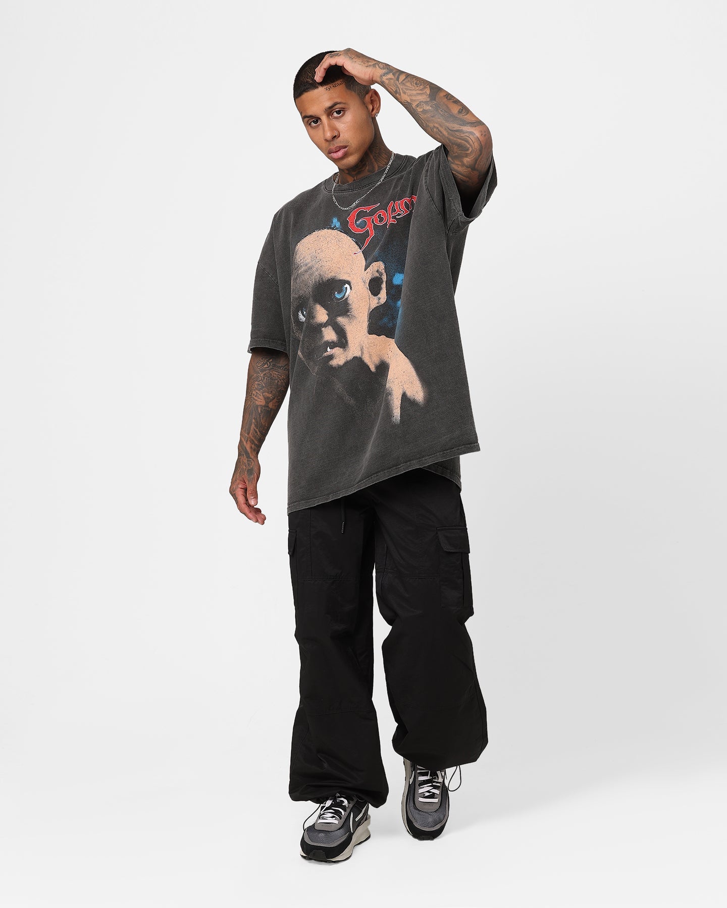 American Thrift X The Lord of The Rings Heavyweight Gollum Vintage T-Shirt Black Wash