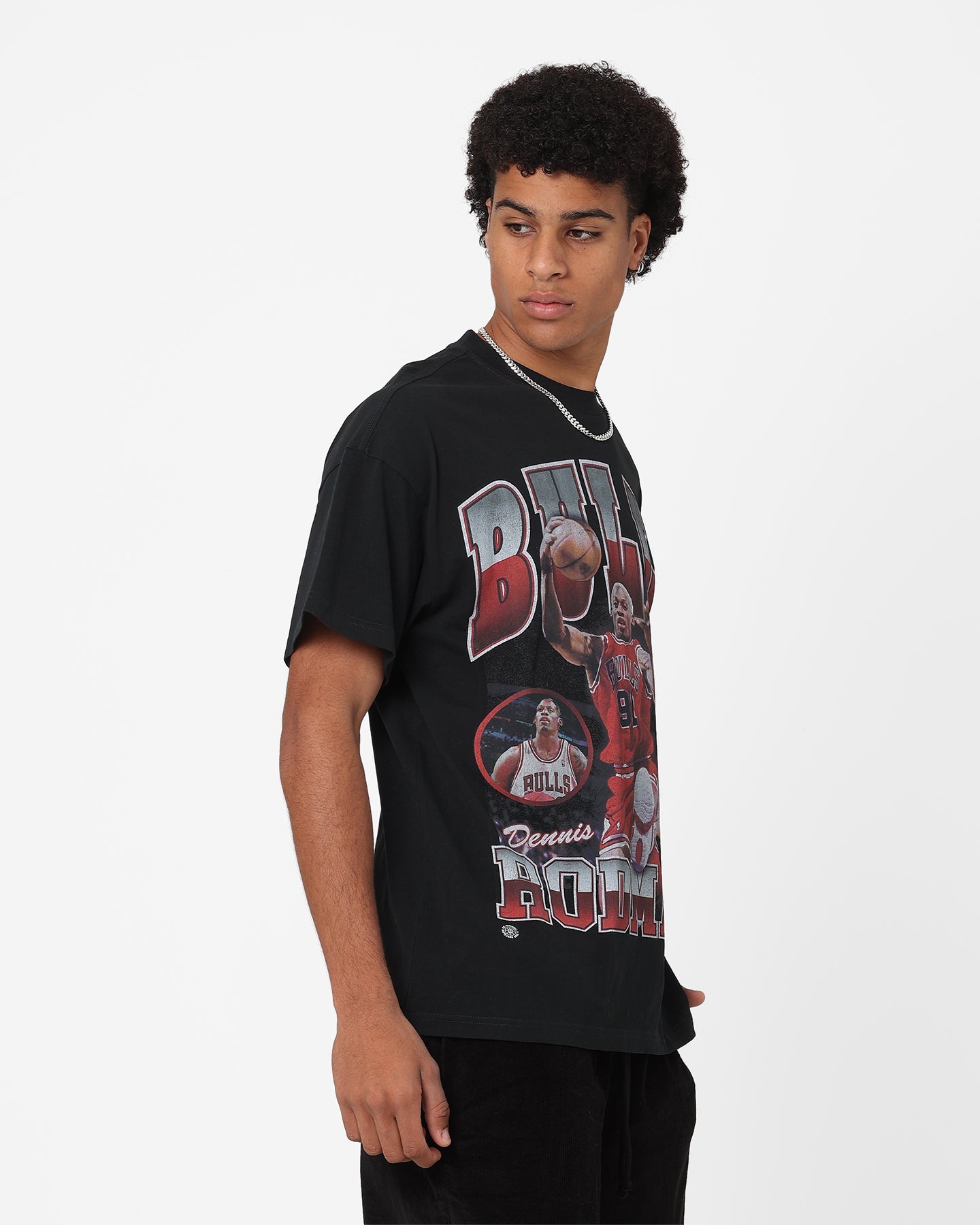 Mitchell & Ness Chicago Bulls Dennis Rodman Photo Player T-Shirt Black