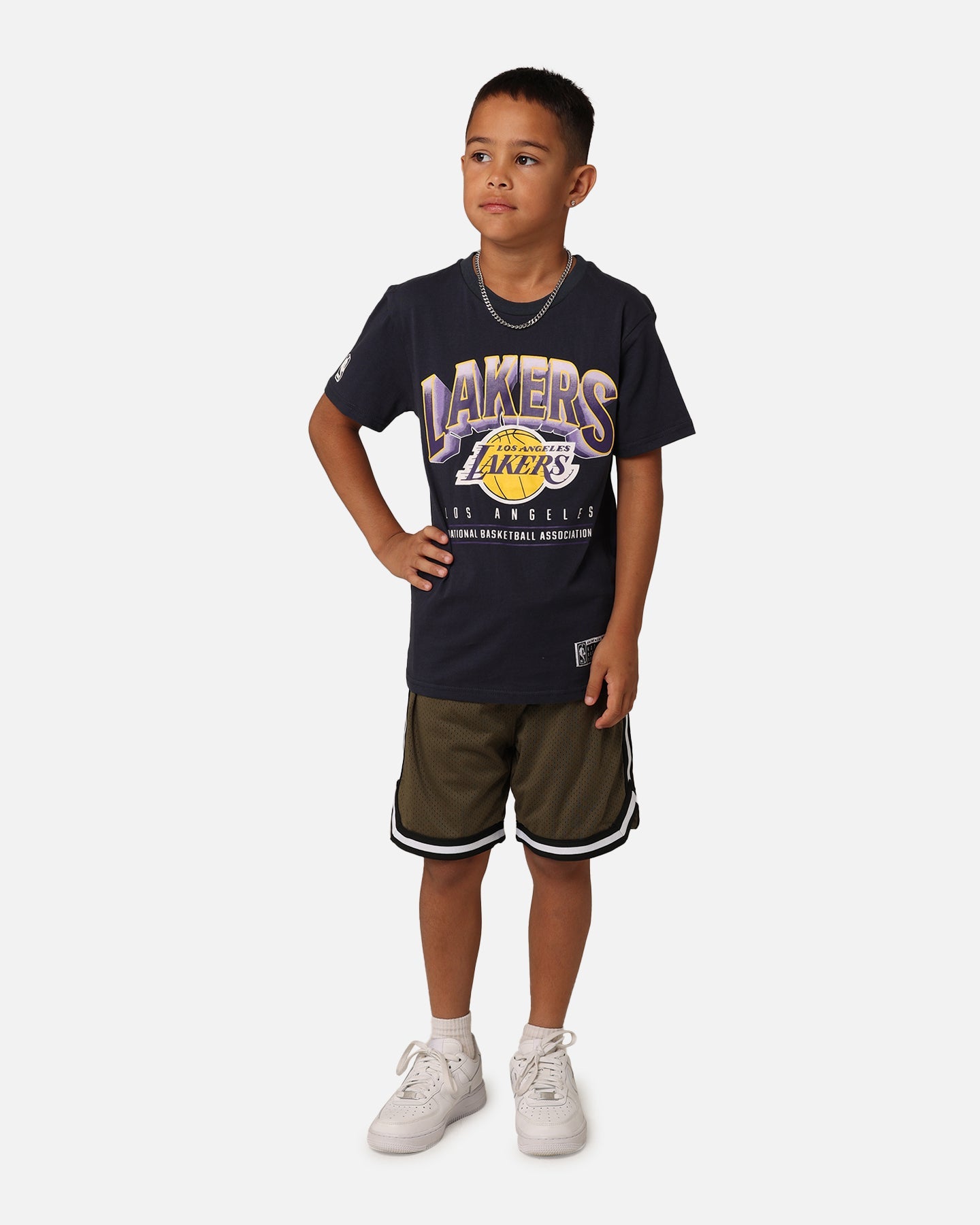 NBA Kids' Los Angeles Lakers Newark Vintage T-Shirt Navy